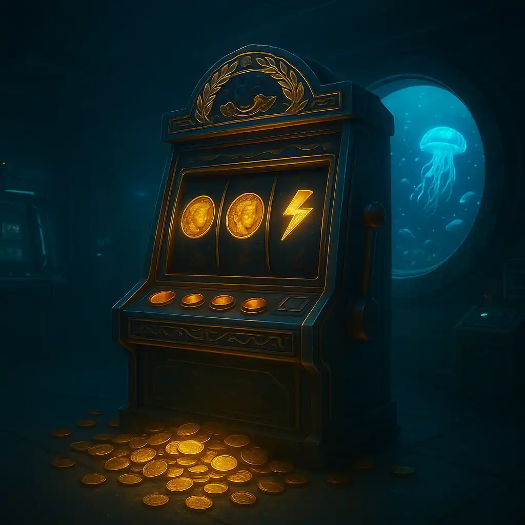 Gates of Olympus 1000 slot cabinet with golden coin animation