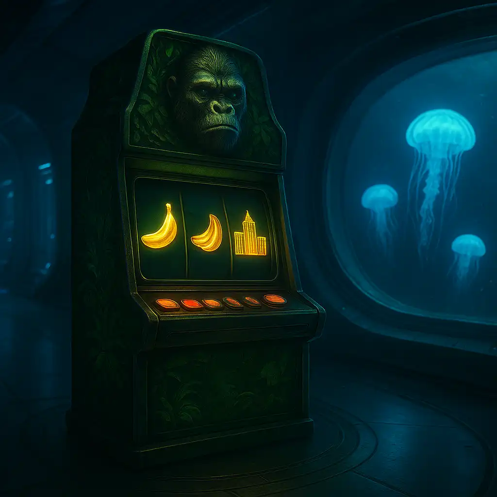 King Kong Cash Even Bigger Bananas 4 slot with jungle and ocean motif